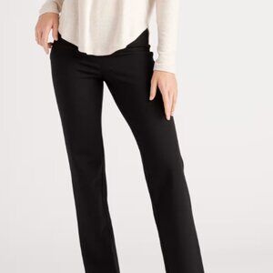 Quince - Ultra-Stretch Ponte Straight Leg Pants - Black